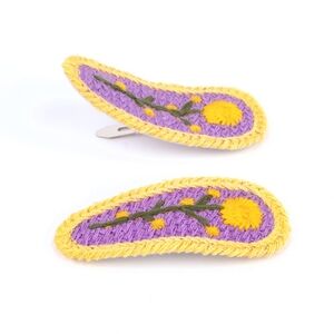 🆕 2pc Flower Accented Hair Clips